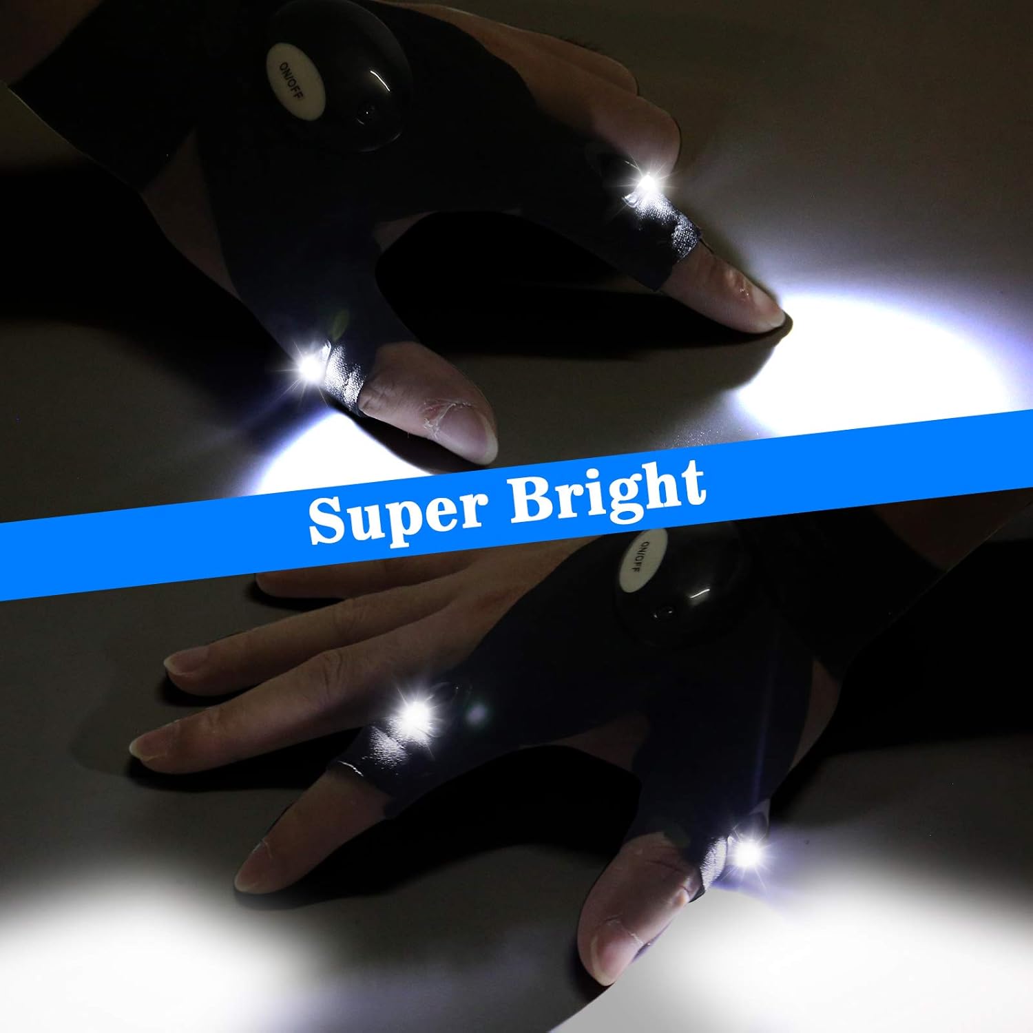 LED Flashlight Gloves, Stocking Stuffers Gifts for Men