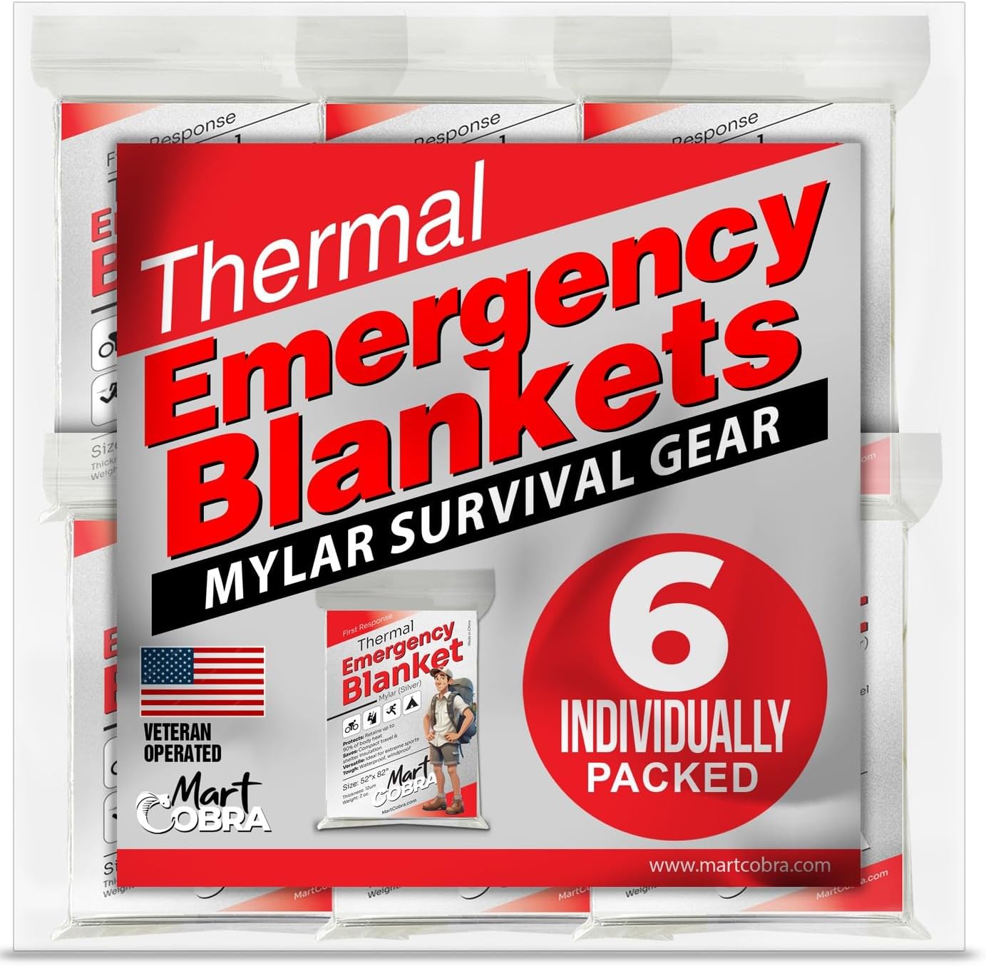 Emergency Mylar Blanket 4-Pack – Thermal Survival Gear