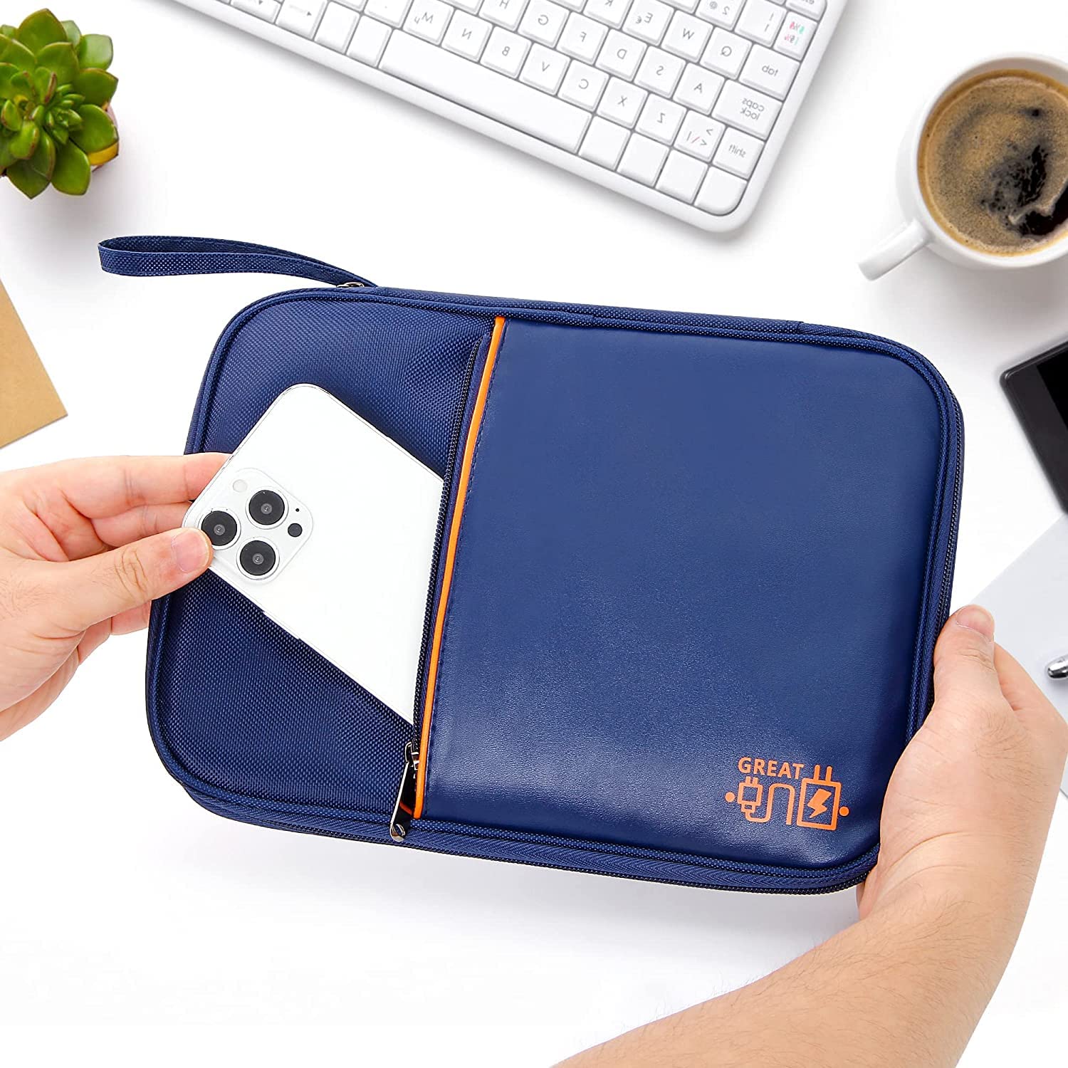 Seagull flight of fashion Single Layer Electronic Gadget Organizer Case