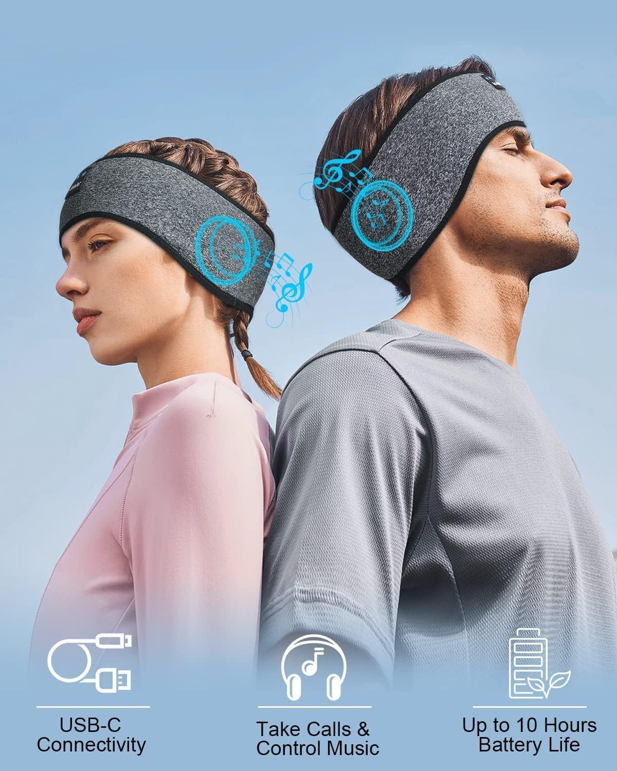 Rechargeable Type C Wireless Music Headband