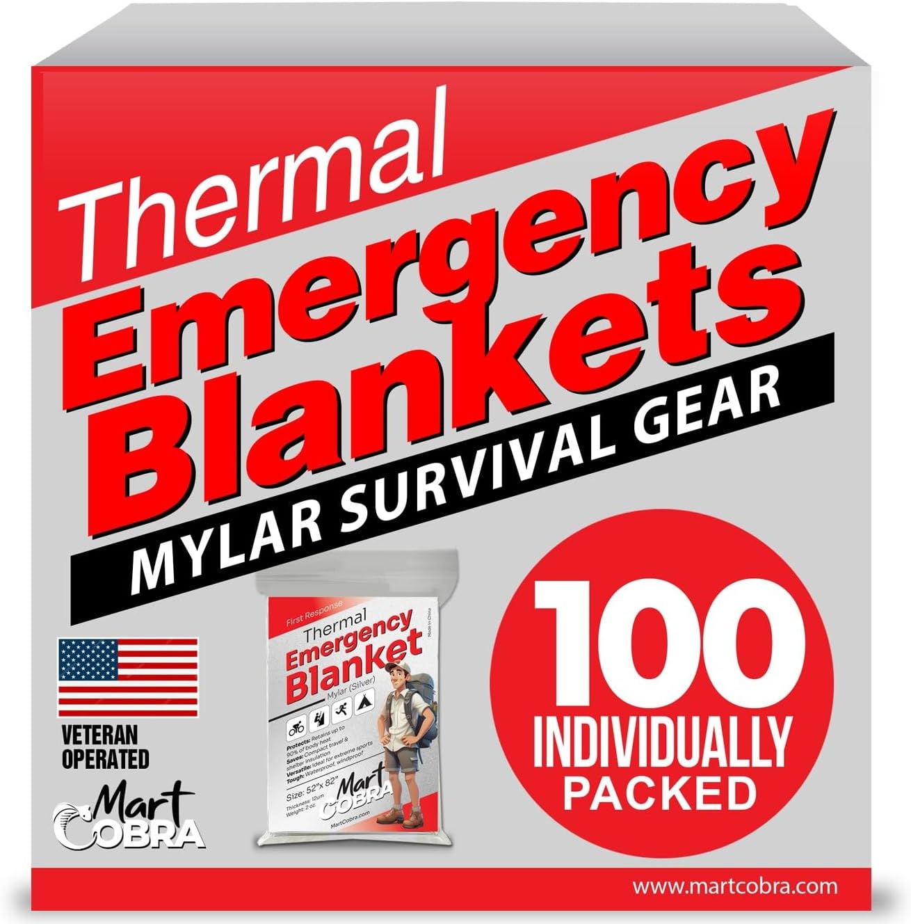 Emergency Mylar Blanket 4-Pack – Thermal Survival Gear