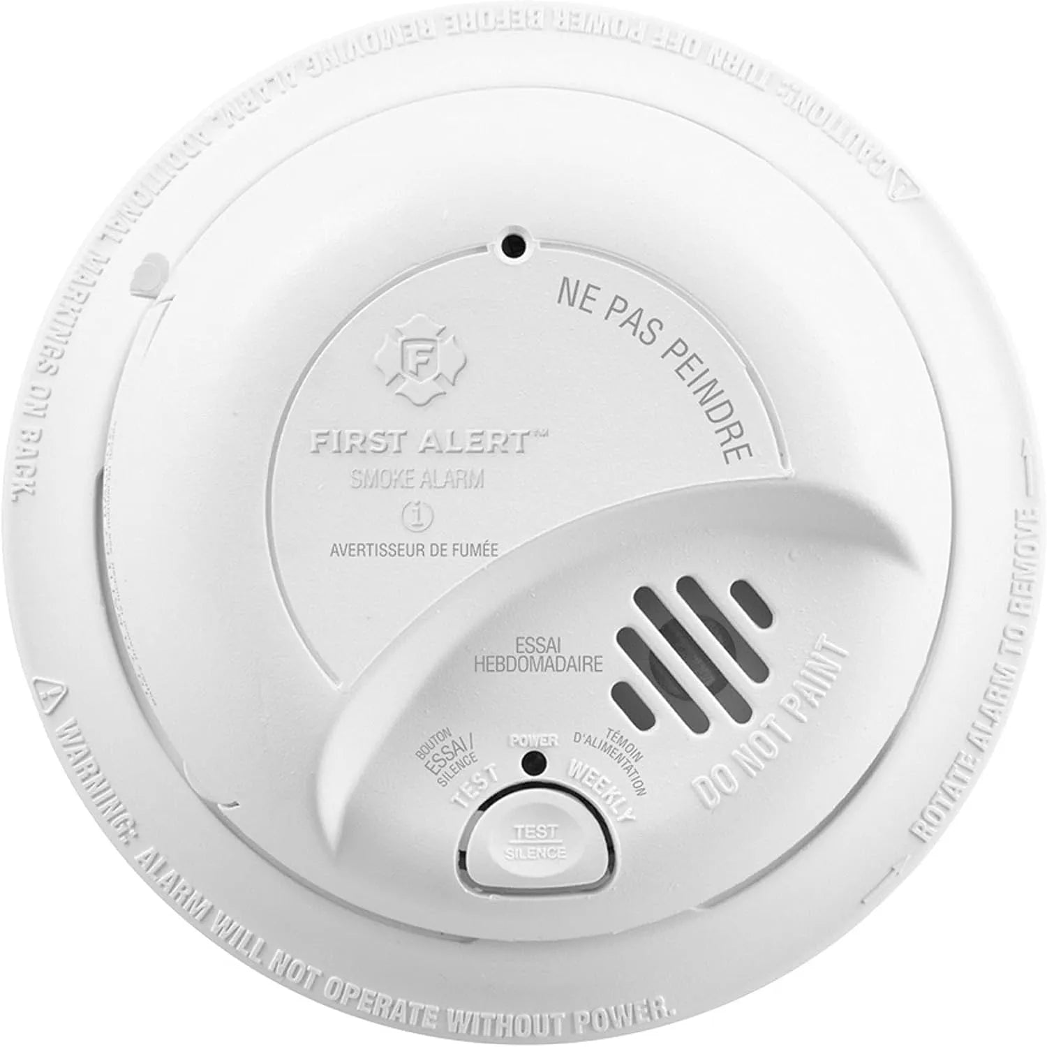 First Alert 9120BA Hardwired Smoke Alarm with 9V Backup Battery