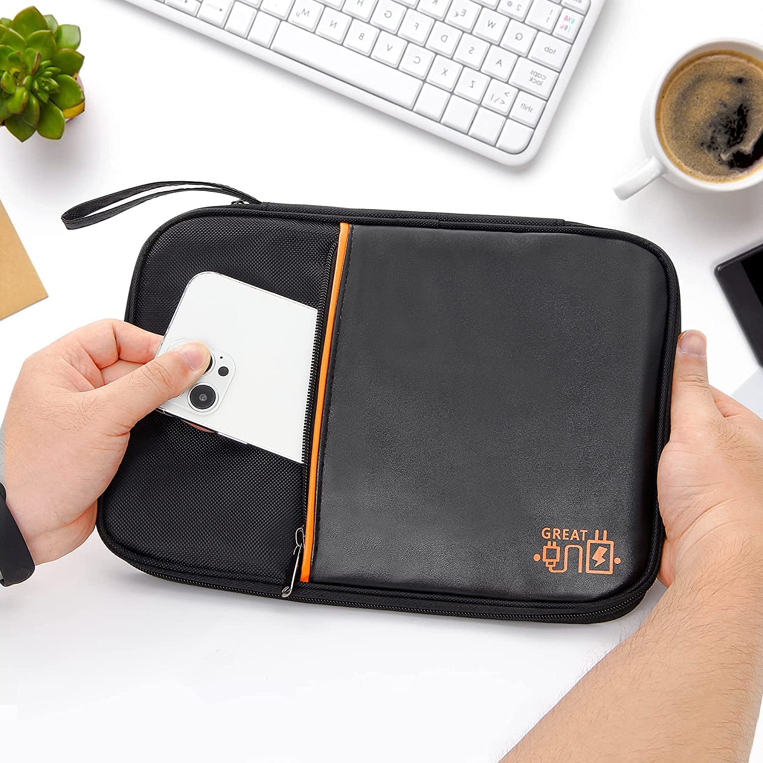 Seagull flight of fashion Single Layer Electronic Gadget Organizer Case