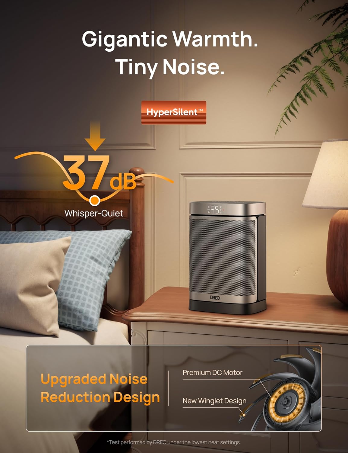 Dreo 1500W Portable Space Heater – PTC Ceramic, Remote