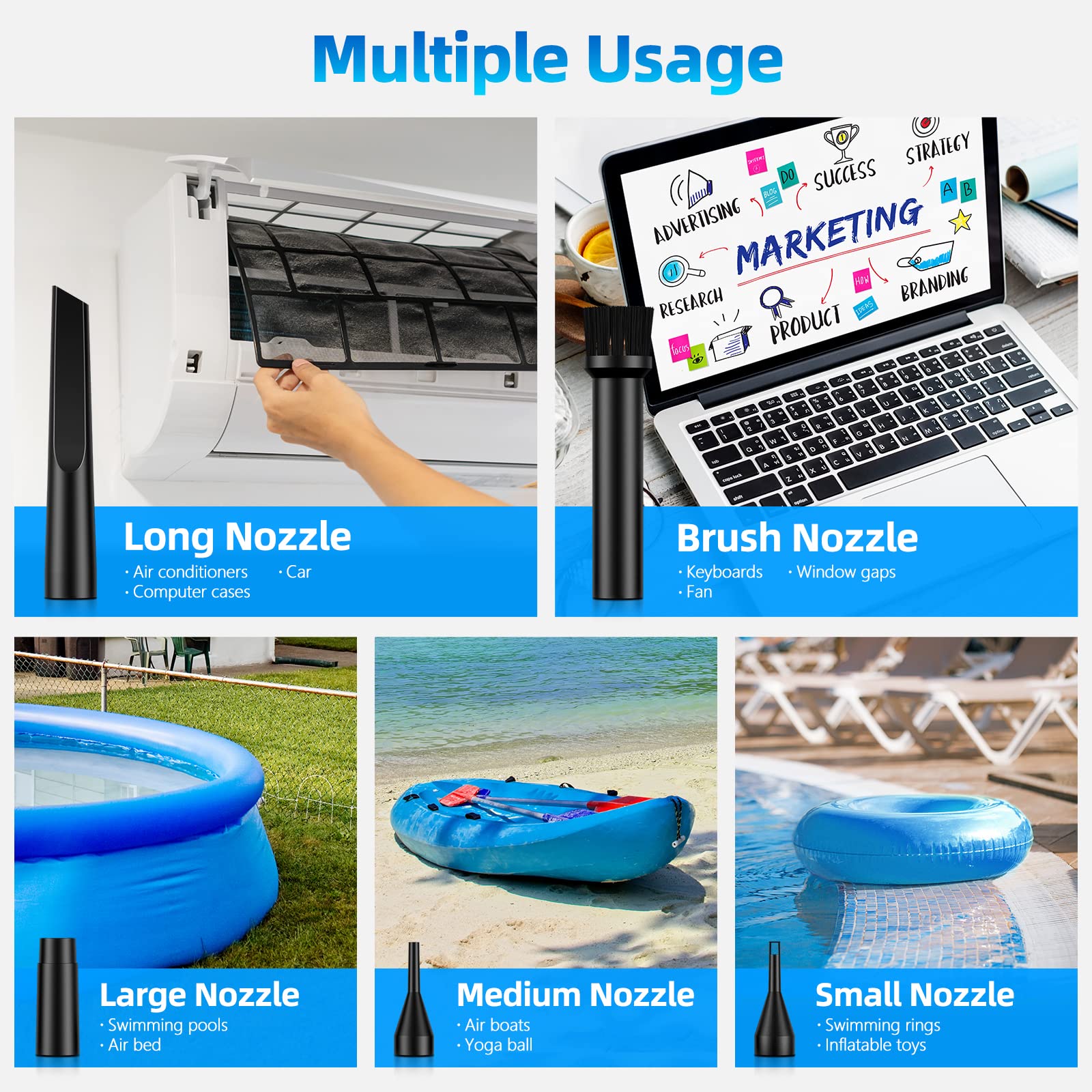 KACNON Compressed  Cordless Air Blower for Cleaning