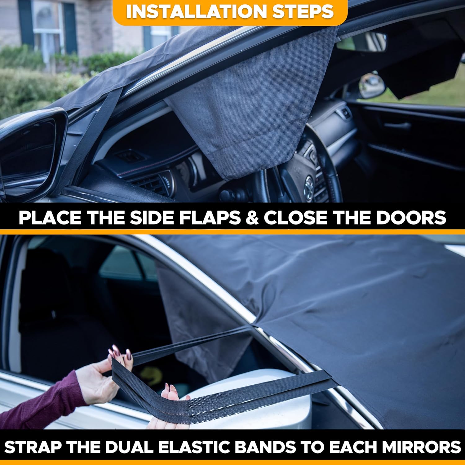 EcoNour Windshield Cover – Heavy Duty, Waterproof, Medium