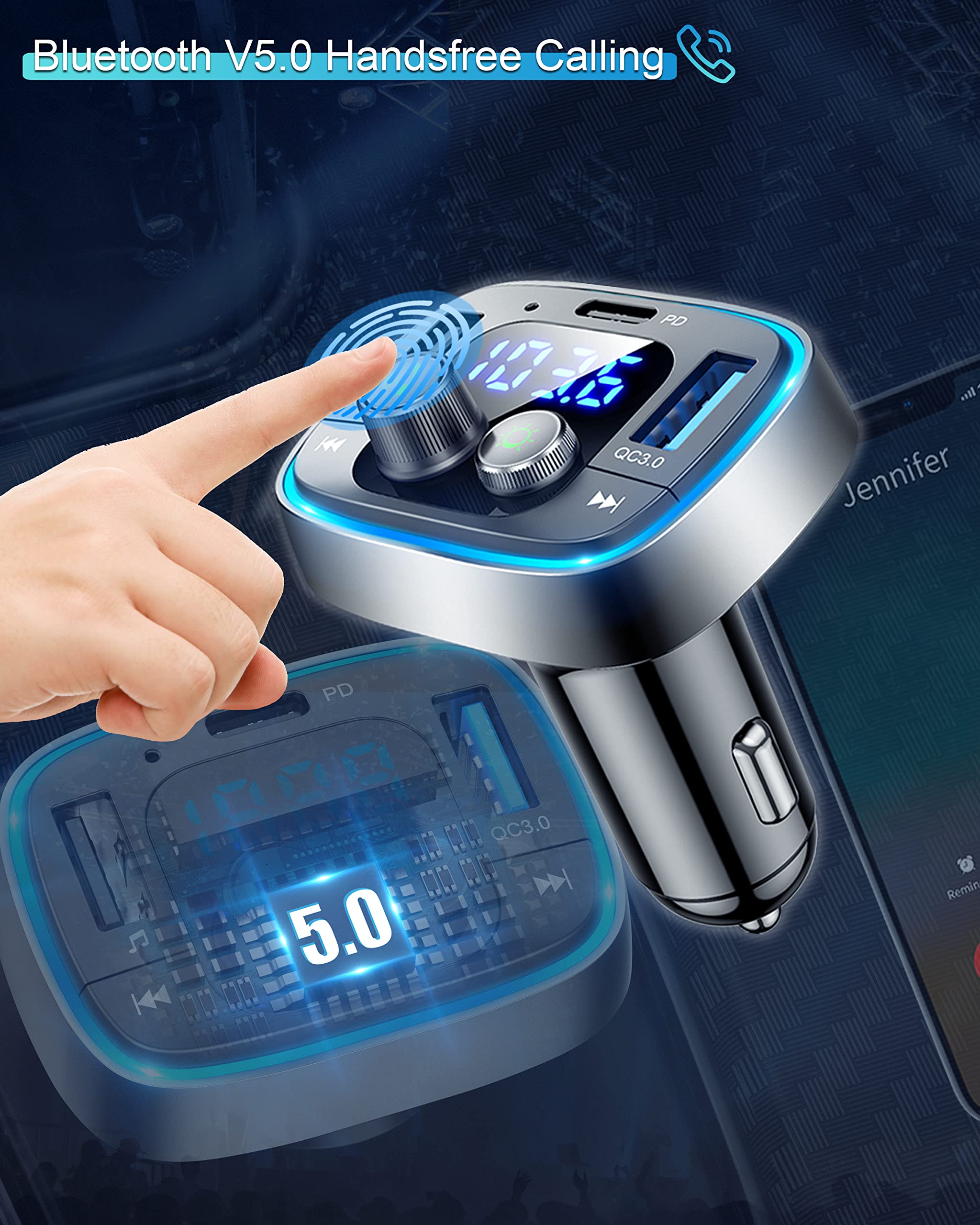 LIHAN USB C Bluetooth Adapter for Car