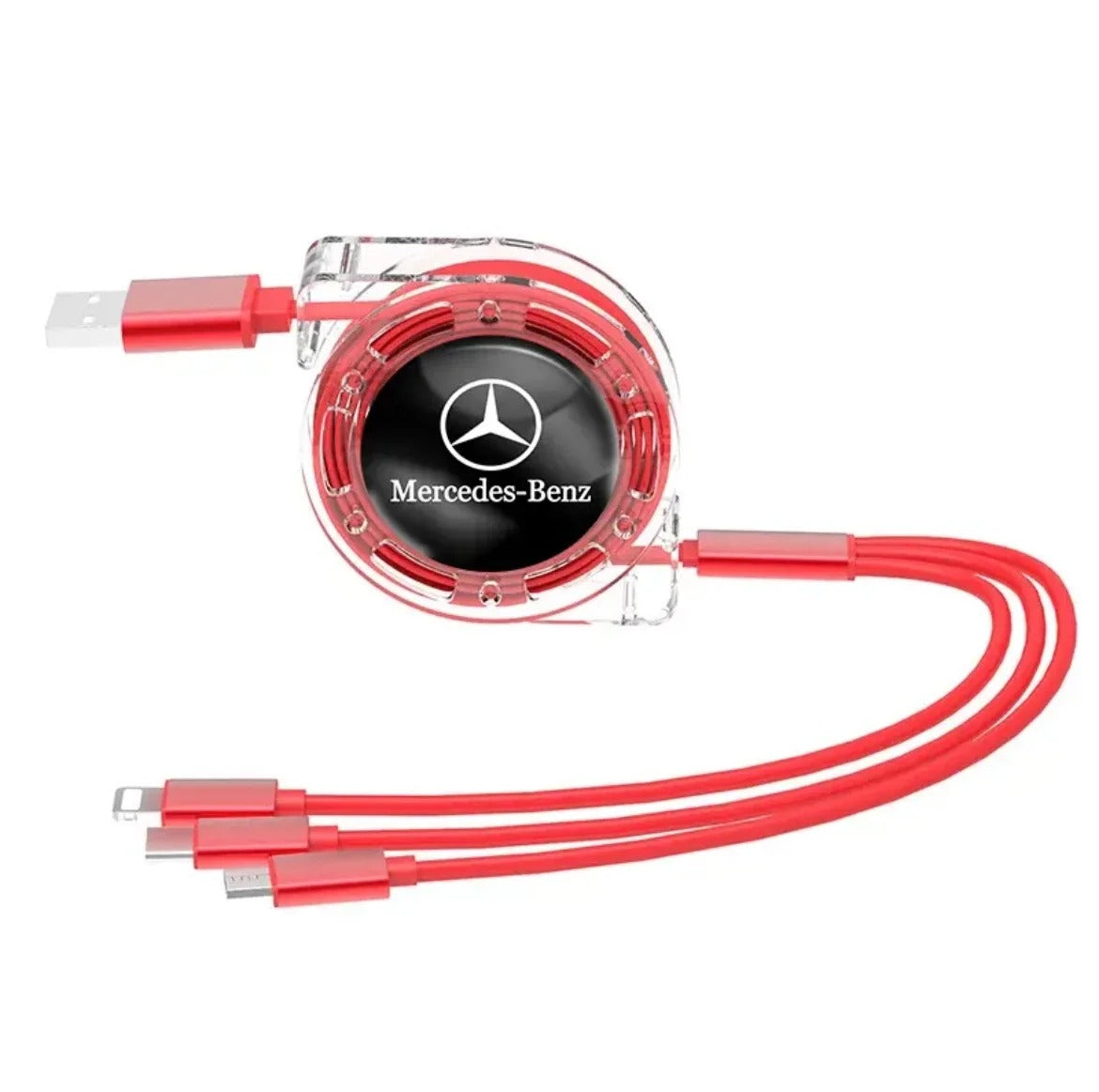 3 in 1 Car Interior Quick Charger USB Data Cable